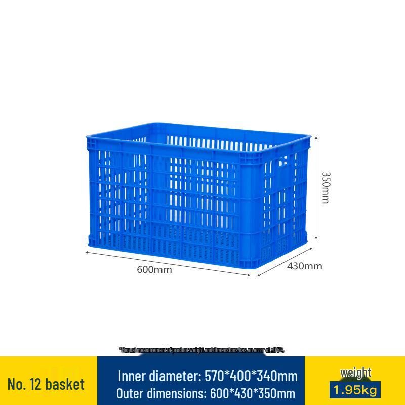 Large Rectangular Thick Plastic Basket for Vegetables and Fruits