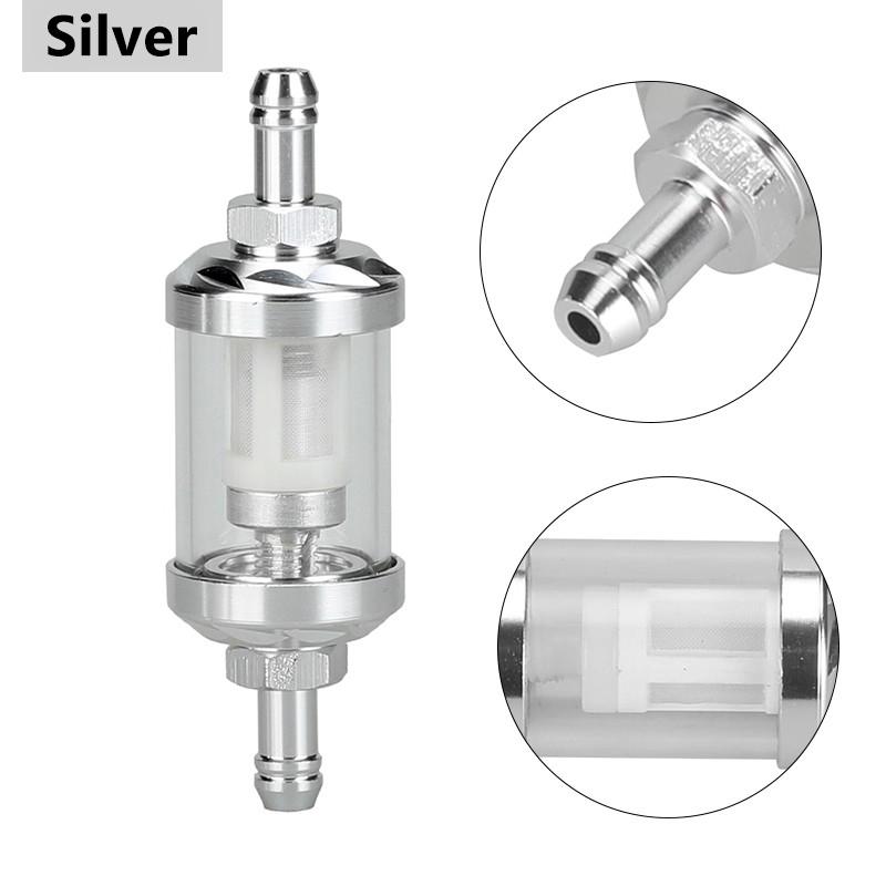 

SEAMETAL Мотоциклетный топливный фильтр из алюминиевого сплава для мотоциклов, квадроциклов, внедорожников, аксессуары для топливного фильтра 1pc серебряный