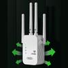 1200Mbps Wireless WiFi Repeater with WAN/LAN Port Dual-Band 2.4GHz/5GHz WiFi Extender Network Expander for Home Small Office