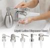 Fashion Stainless Steel Soap Pump Head Reusable Replaceable Shampoo Pump Tube 28 Thread Liquid Lotion Dispenser Head