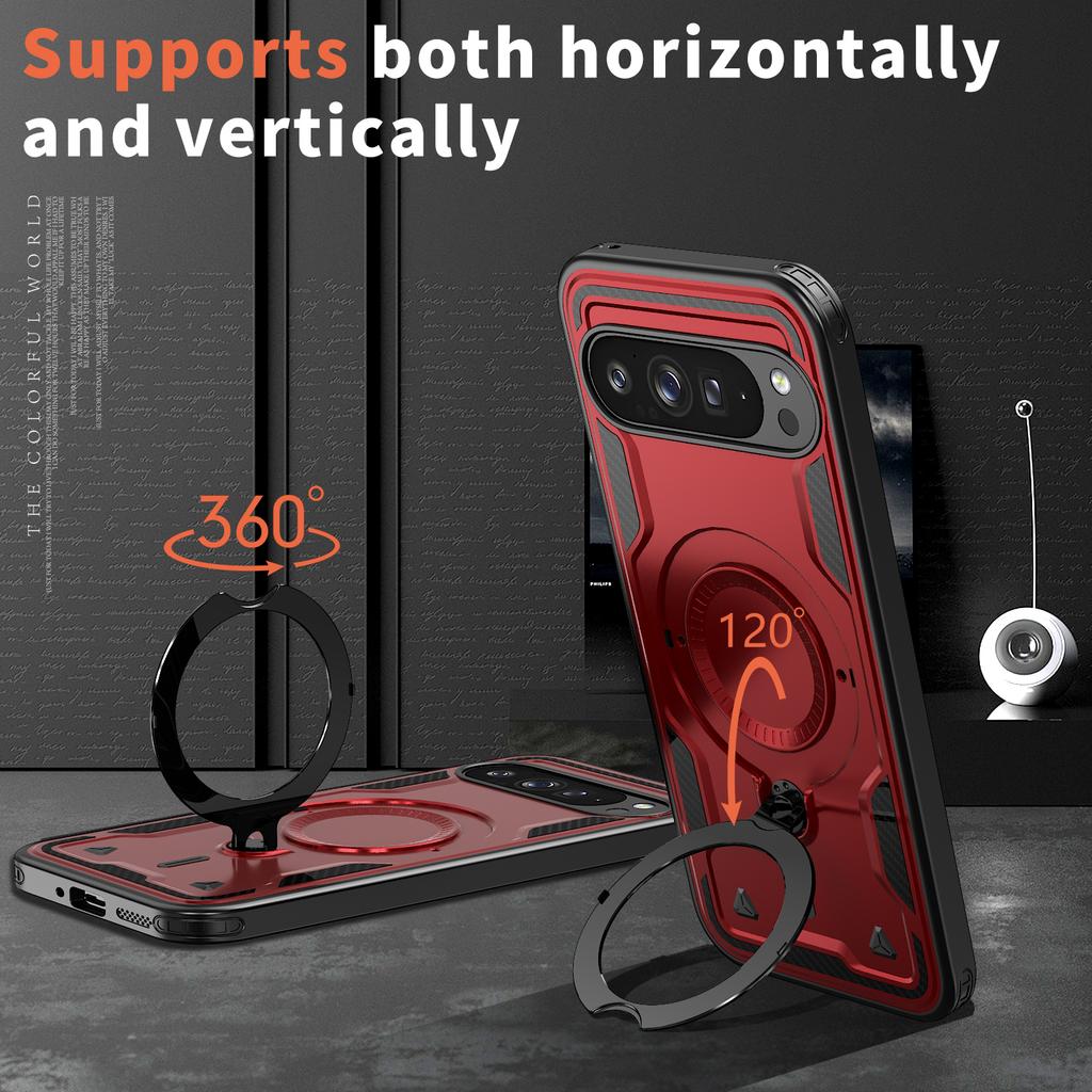 Heavy-duty Kickstand Phone Case for Google Pixel 10 9 Pro XL 9A 10A Covers Shockproof Armor Magnetic Stand Protective Back Cover
