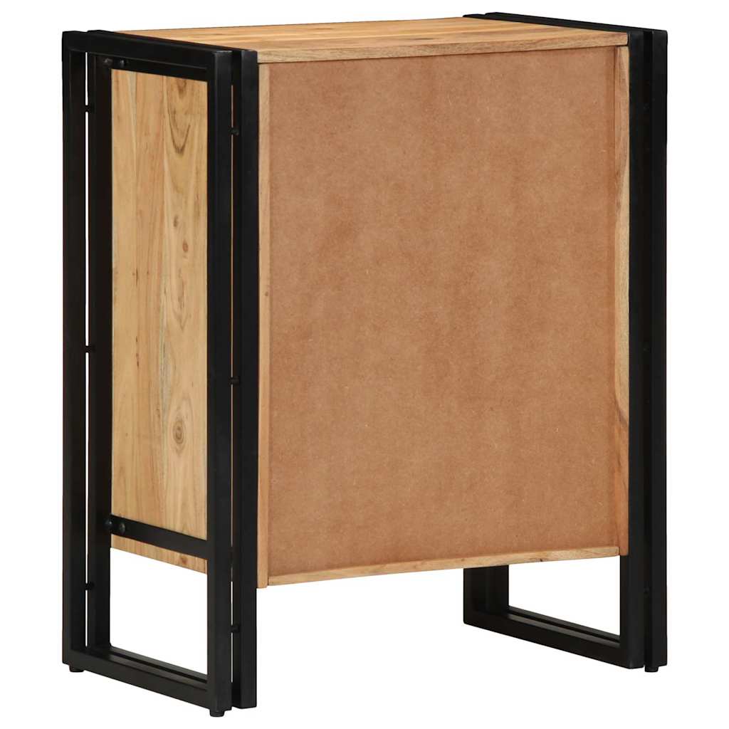 Shoe Cabinet with Shelf Brown 56 X 35 X 70 Cm Solid Acacia Wood