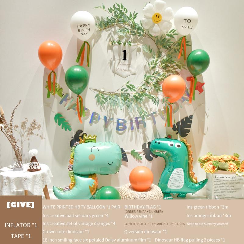 Baby'S 1St Birthday Decorates Ins Fengsen Net Red Balloon Decoration Background Wall Scene Decorates Party Supplies