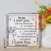 2D Flat Romantic Anniversary Acrylic Desktop Decoration Plaque, Home Decor Plaque Hanging Wall Art Decorative Garden Decoration for Room Door Signs Ha