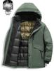 Herren Winterjacke in Übergröße, 90% weiße Entendaune, High-End, Dick, Warm, Oberbekleidung M-8XL