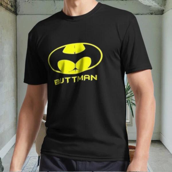 

New Butt man Active Logo Men s Black T shirt Funny Size S to 5XL XL