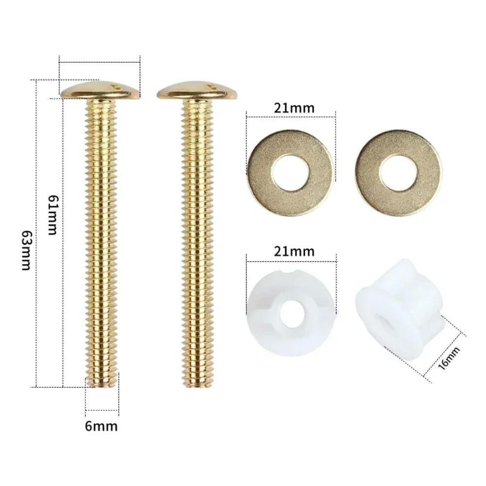 Bathroom Bolts Tank Fasteners Toilet Cover Screws Hassle-free Setup