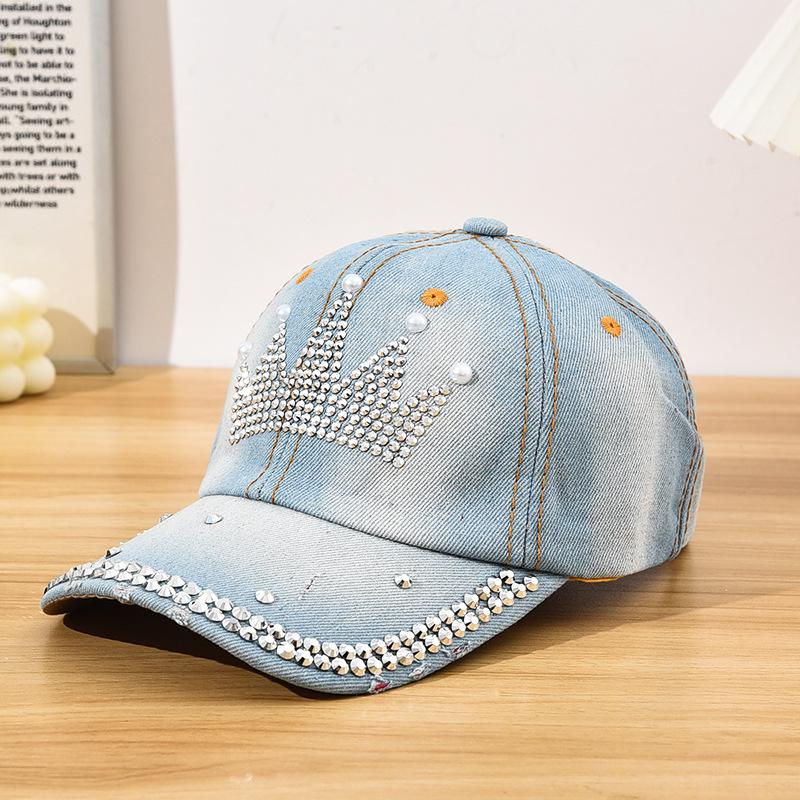 1pc Diamond-Encrusted Baseball Cap,Y2K Style Star Pattern,Casual Design,Adjustable Back Buckle,Daily Personalized Fashion Items