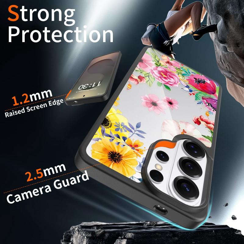 Tailor-made S26ultra Magnetic Phone Case S25 Plus Two-in-one Skin-sensitive Transparent Protective Cover