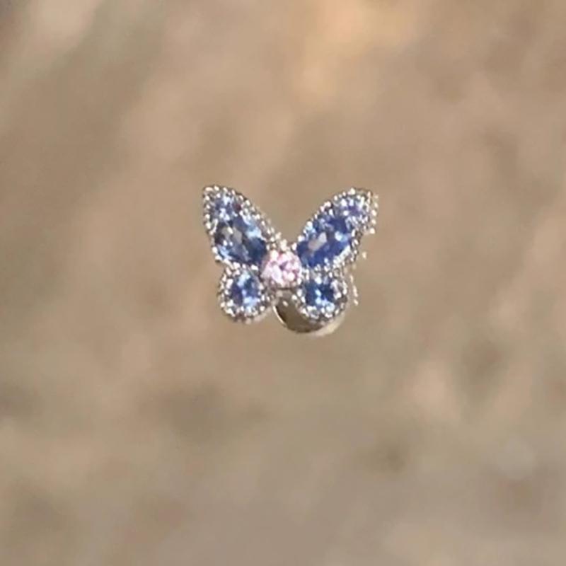 

Преміум Сережки Блакитні З Почуттям Метелик Кохання Пусети в Вухо Вільні від Сну Пусети в Кістку Вуха Металеві Прості Сережки