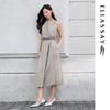 2026 Summer Linen Blend Sleeveless Suit Collar Dress