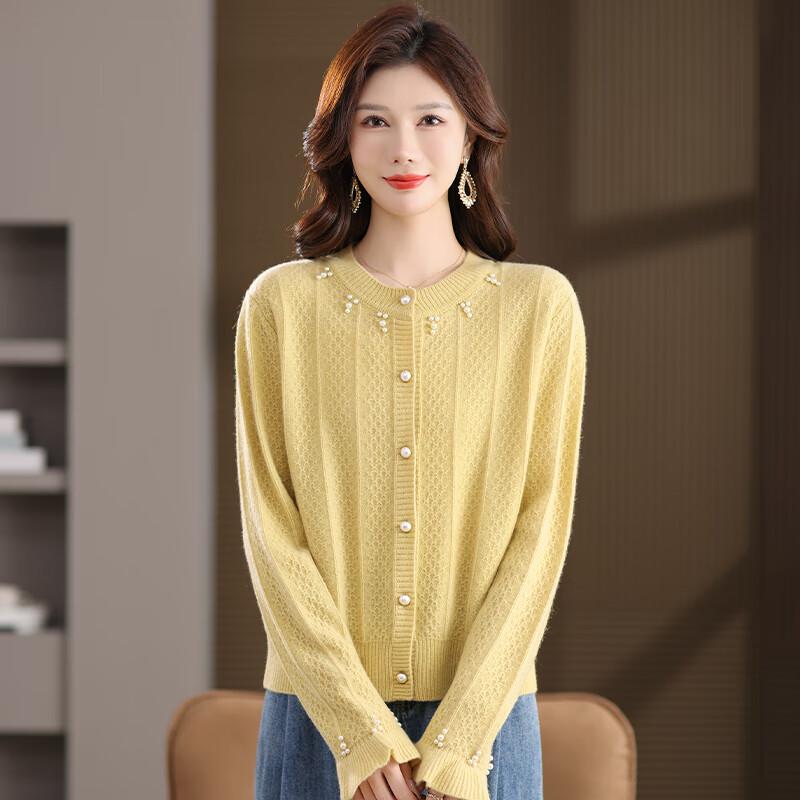 

Women s Pure Wool Knit Cardigan Sweater M