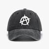 Anarchie Symbol Used Washed Baseballkappe Mode Verstellbar Lässig Outdoor Unisex Hut