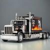 1:24 Peterbilt 389 Truck Toy Model Car Diecast Metal Doors Opened Tractors Vehicles Models Sound Light Pull Back Gifts for Child
