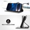 For iPhone 17 Leather Case Solid Color Phone Cover with Wallet