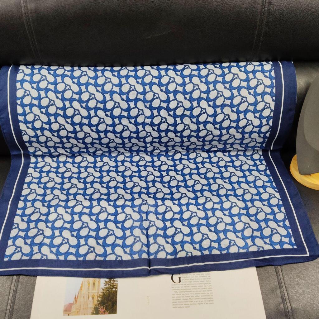 Foulard Rétro Chevrons Coton-Lin Soie: Sensation velours, Petit carré, Châle protection solaire, Cache-cou & Foulard pour femme.