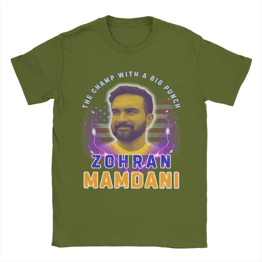 Graphic Printing Zohran Mamdani  T Shirt For Unisex  100% Cotton Tee Shirt Short Sleeve Tops