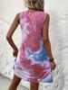 European and American Tie-Dye Sleeveless Loose Vest Dress - Spring/Summer 2026 Fashion