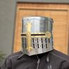 Handmade Medieval Italian Crusader Helmet 18 Gauge Steel Knight LARP Armor