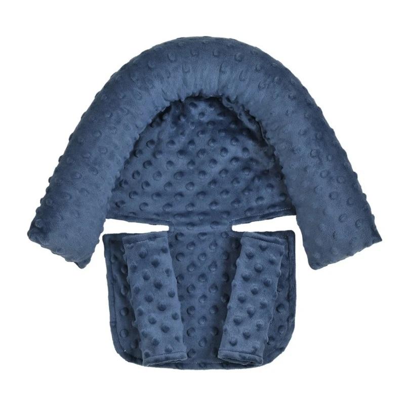 Baby Car Safety Head Support Pillow with Matching Seat Belt Strap Covers Baby Carseat