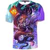 Summer Dragon T-Shirts Animal 3D Print Men Women Round Neck Short Sleeve T Shirt Casual Hip Hop