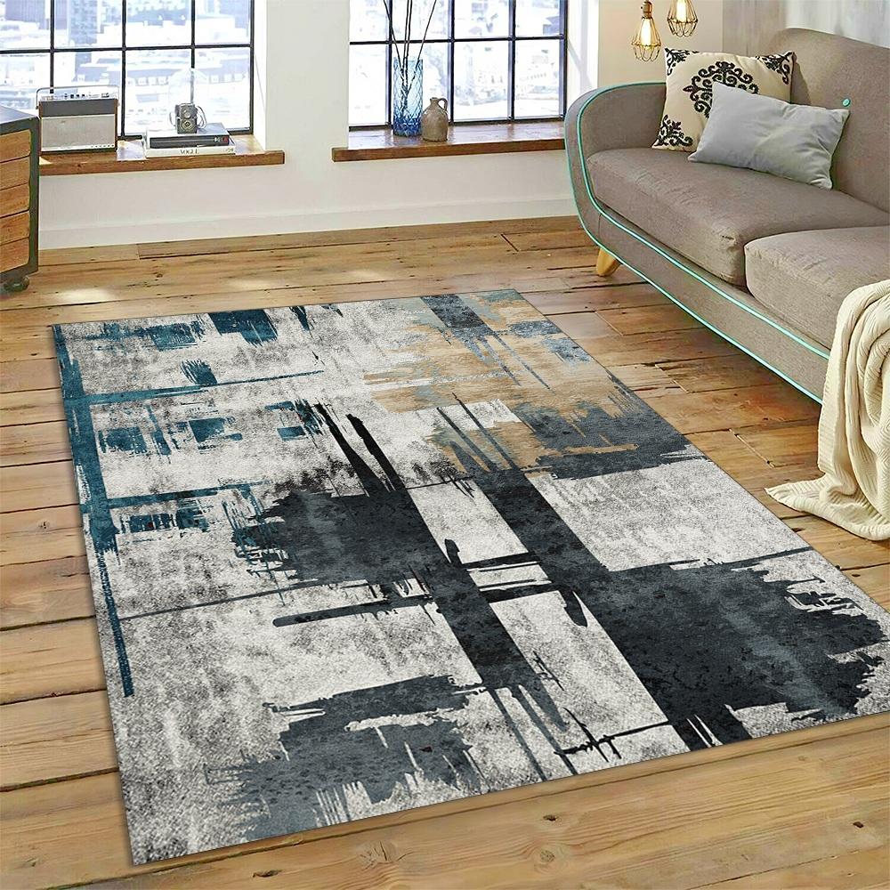 2025 New Style Bohemian Abstract Fashion Modern Art Carpet Rug for Living Room Bedroom Home Sofa Decoration,Non-slip Floor Mat