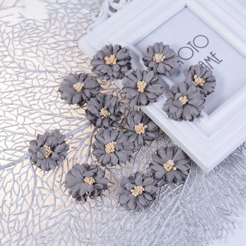 Handmade Microfiber Chrysanthemum Flower Wreath Hair Clip Accessory