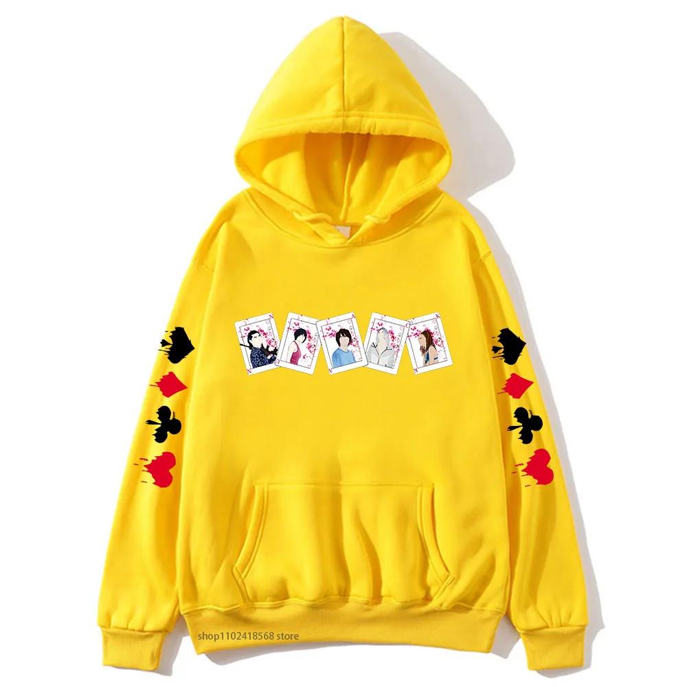 Alice In Borderland Hoodies for Men Women Characters Cards Sweatshirt Y2k Sudadera Male Clothing Streetwear