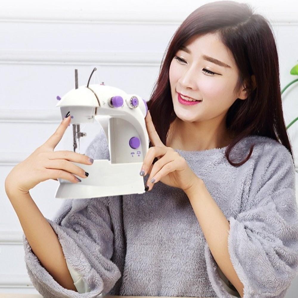 Double Thread Electric Sewing Machine 2-Speed Sewing Tool Portable Sewing Machine  Simple Sewing
