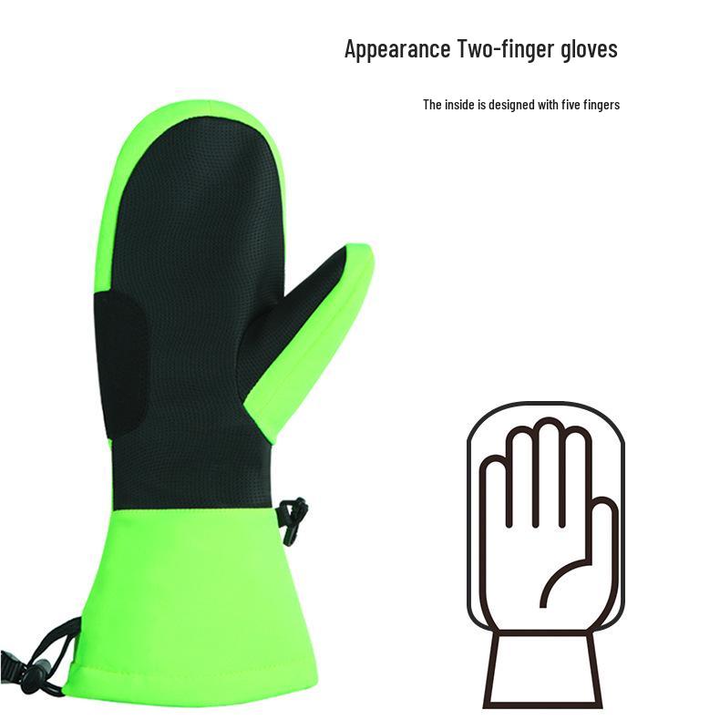 Thinsulate Cartoon Winter Snowboard Gloves - Men's, Women's, and Children's Windproof, Warm Outdoor Mittens