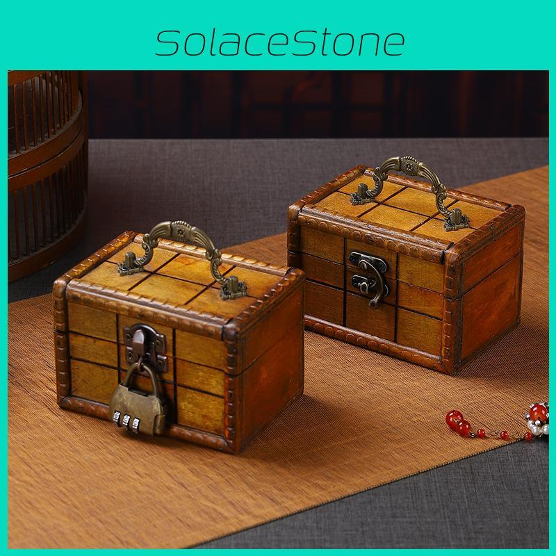 Organizer Wooden Vintage Box For Cosmetics Toys And Home Office Accessories