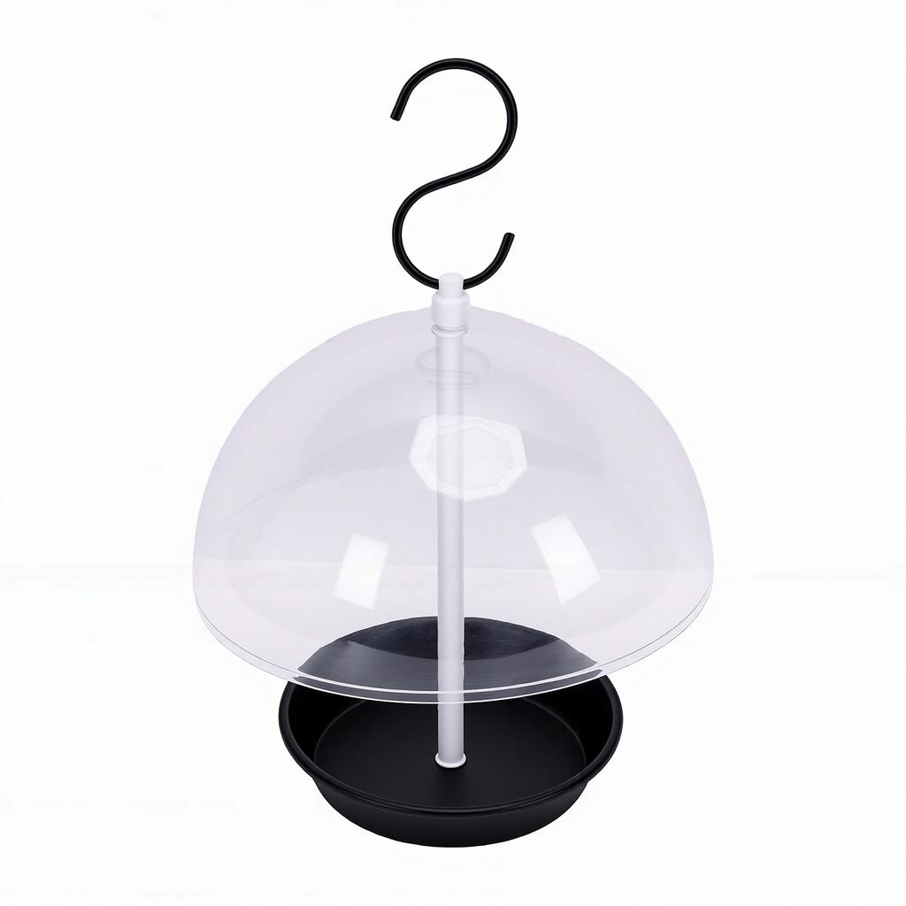 Outdoor Hanging Bird Feeder Squirrel Proof Bird Feeder Tray for Garden Outside with Metal Base