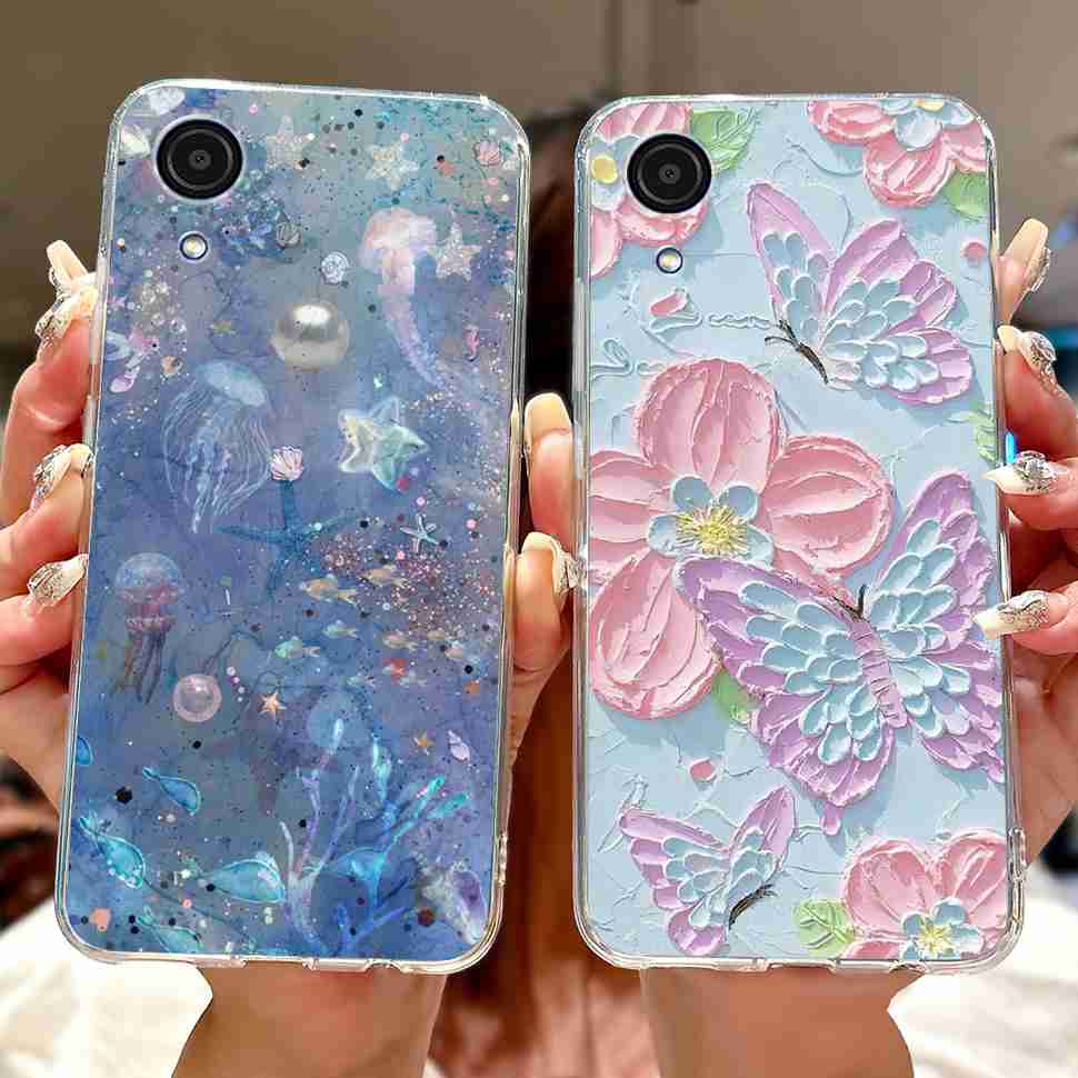 For Samsung A03Core Case Soft Silicone Cute Heart Painted Cover Case For Samsung Galaxy A03 Core SM-A032F TPU Fundas Capa