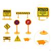 8Pcs Dollhouse Street Road Signs Playset 1/6 1/12 Scale Simulated Pretend Play Construction