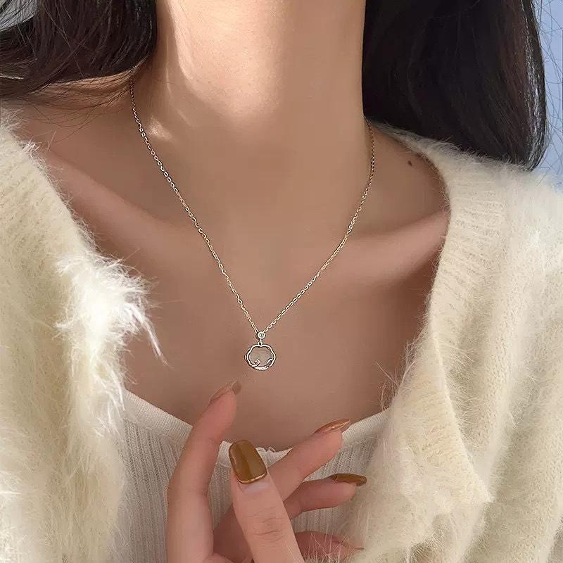 Ruyi Ping An Lock Necklace for Women's Trendy Light Luxury Niche Design Female Design