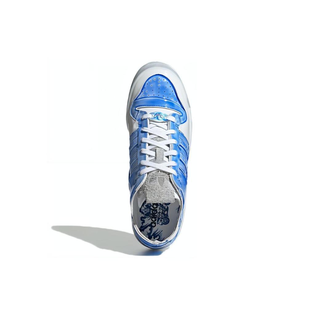 Adidas Originals Forum Leather Retro Casual Low-Top Sneakers Unisex Sneakers White Blue GV9225