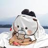 Peach And Goma Bubu Dudu Balloon Blankets Soft Warm Flannel Throw Blanket Plush for Bed Living room Picnic Travel Home Couch