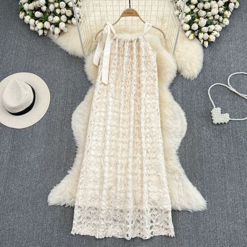 

Sanya Photography round Neck Halterneck Vintage Camisole Travel Apricot color M