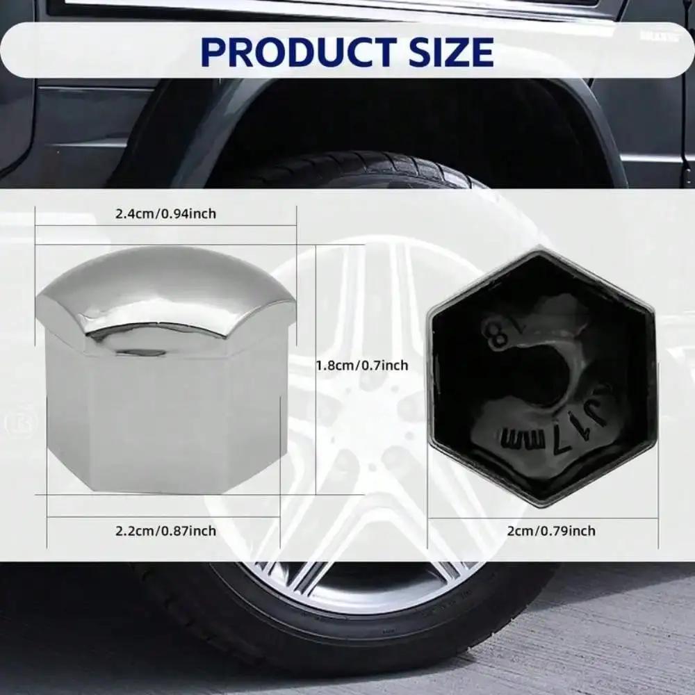 20Pcs Car Wheel Nut Caps - 17mm Bolt Rims Cover for Dust Proof Protection & Exterior Decoration