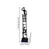 Ladder Frame Sculpture Black Metal Human Figure Abstract Tabletop Ornament Minimalist