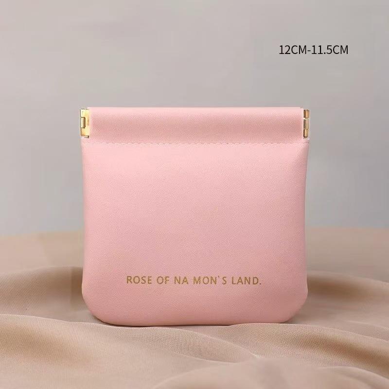 

Простой мини-косметичка из искусственной кожи для хранения помады, женская квадратная маленькая косметичка, портативные сумки-органайзеры для макияжа и ключей trumpet