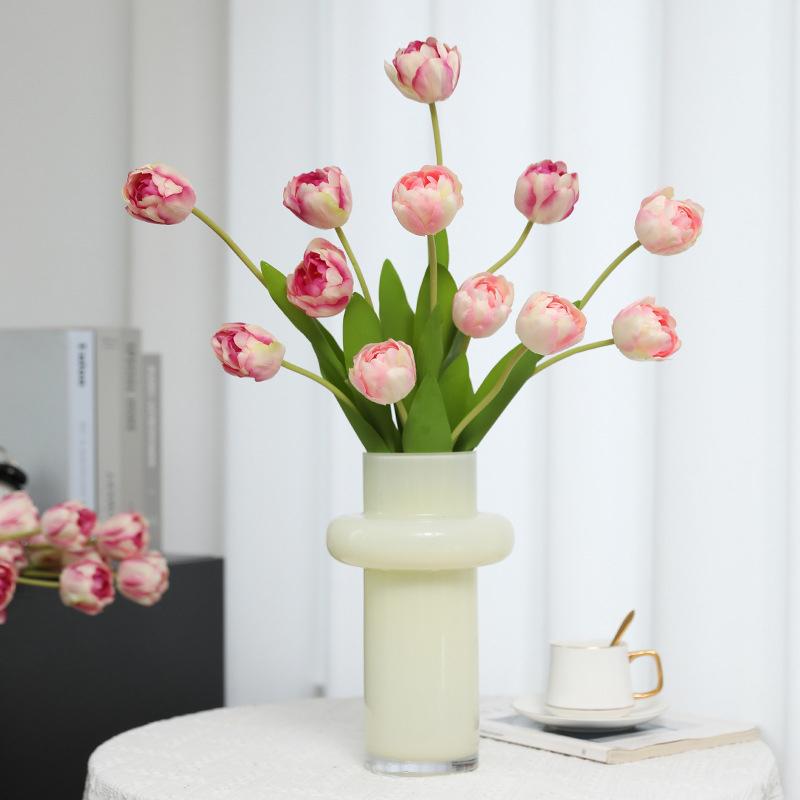 Simulation 3 Silk Tulips Home Living Room Dining Table Wedding Halloween Decoration Artificial Flowers Fake Flowers Fake Plants