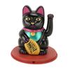 4in Solar Lucky Fortune Cat with Waving Arm Solar Powered Feng Shui Lucky Cats Lucky Beckoning