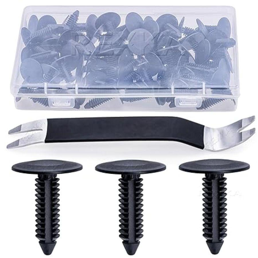 41pcs M6.3 Splash Shield Wheel Cover Bumper Cover Retainer Clip 40pcs+Remover