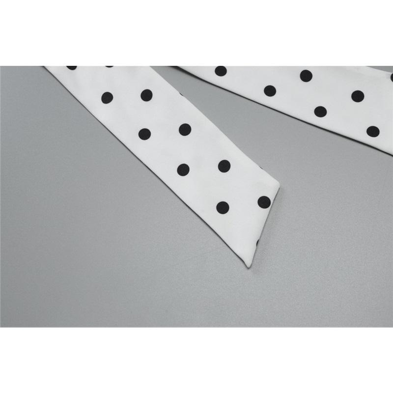 Tooxika Spring New Polka Dot Print Oblique Neck Strap Slim Fit Hip Dress