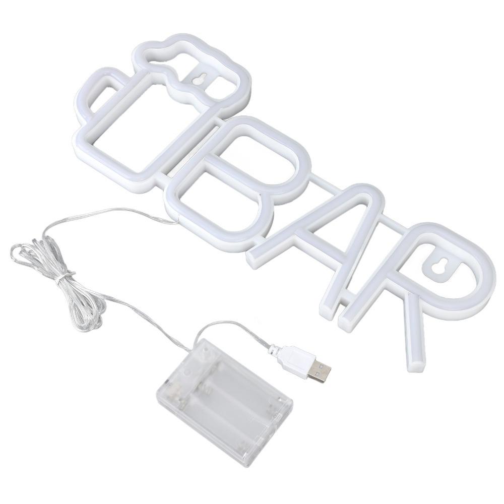 Beer Bar Shaped LED Neon Sign USB or Battery Powered LED Sign High Safety Neon Sign Bedroom