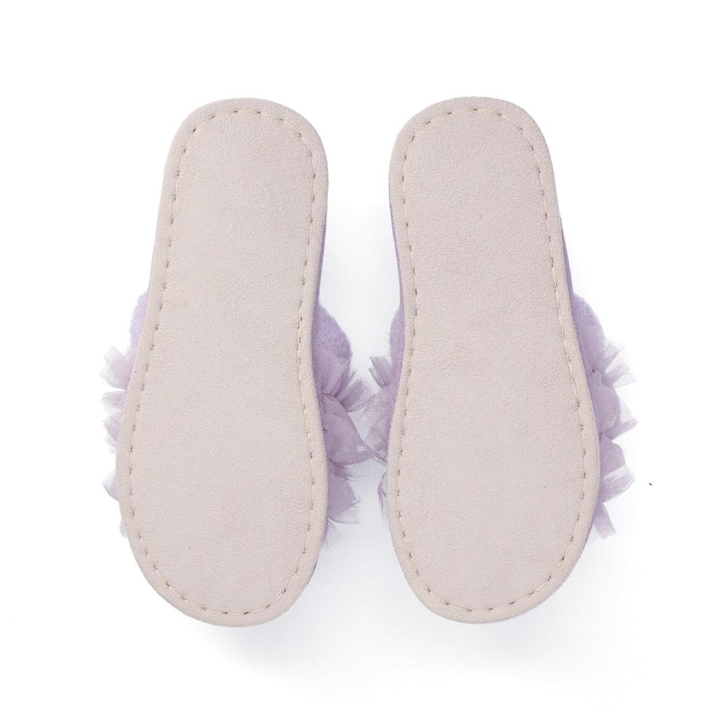 Francfranc Moist Knit Frill Room Purple Shoes,