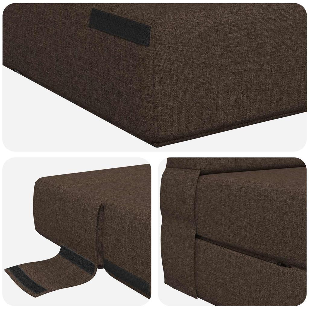 Folding Sofa Bed Taupe 70 X 72 X 60 Cm Fabric