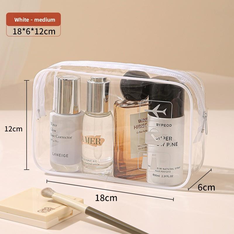 Modern Minimalist Pvc Travel Toiletry Bag With Large Capacity For Cosmetic And Bathroom Storage