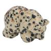 Crystal Gemstone Bear Carved Hand Figurine Animal Statue 15in Office Decor Home Collection Spotted